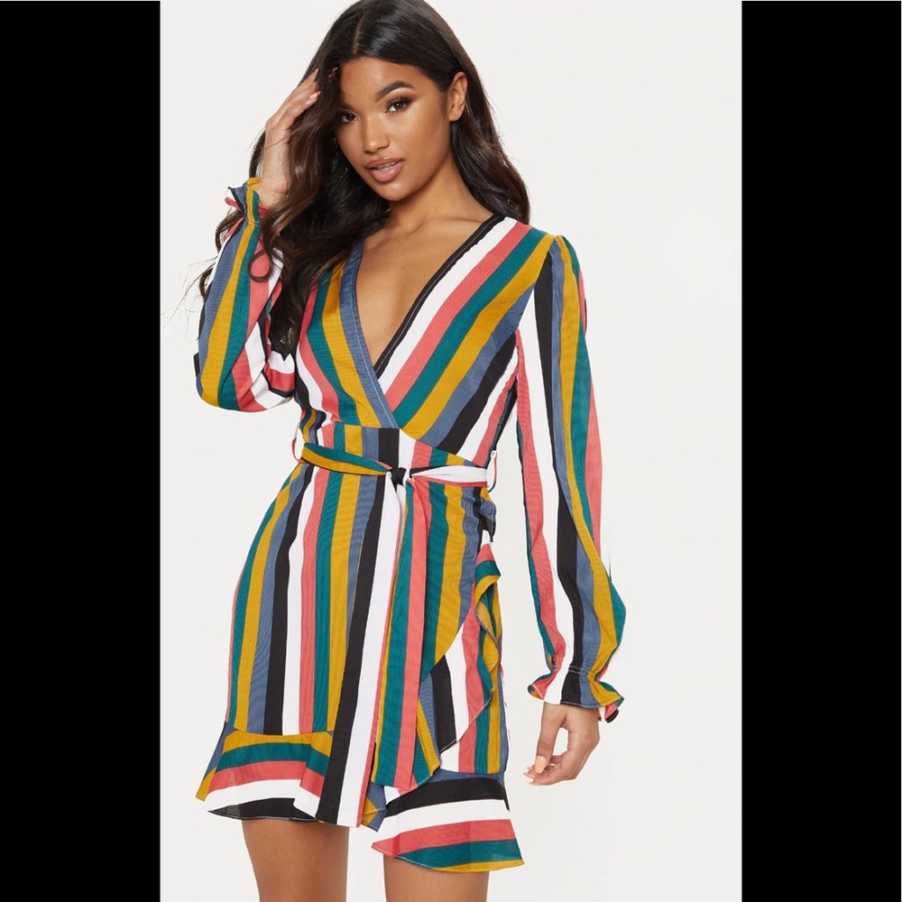 Stripe Tie Waist Dress